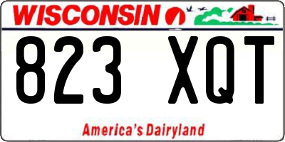WI license plate 823XQT