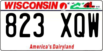 WI license plate 823XQW