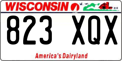 WI license plate 823XQX