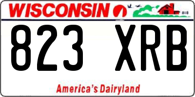 WI license plate 823XRB