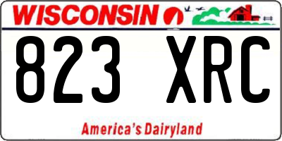 WI license plate 823XRC