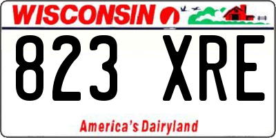WI license plate 823XRE