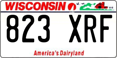 WI license plate 823XRF