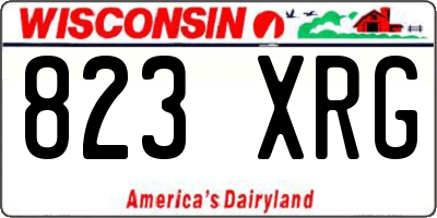 WI license plate 823XRG