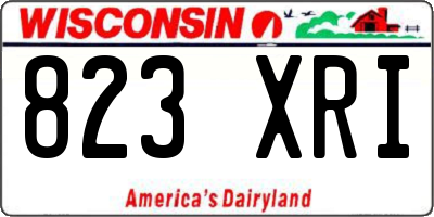 WI license plate 823XRI