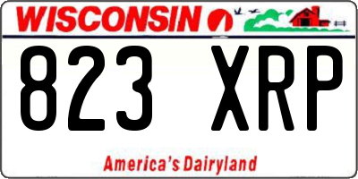 WI license plate 823XRP