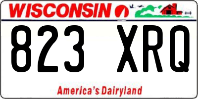 WI license plate 823XRQ