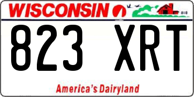 WI license plate 823XRT