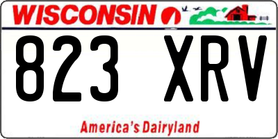 WI license plate 823XRV