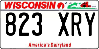 WI license plate 823XRY
