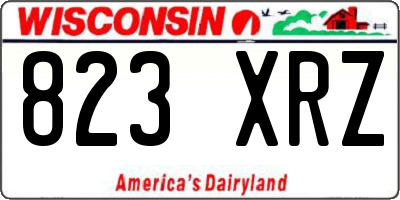 WI license plate 823XRZ