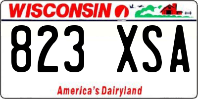 WI license plate 823XSA