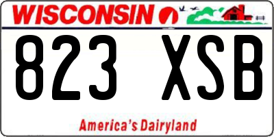 WI license plate 823XSB