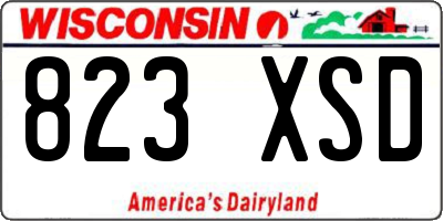 WI license plate 823XSD