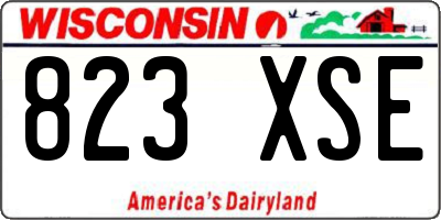 WI license plate 823XSE