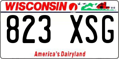 WI license plate 823XSG