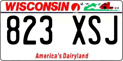 WI license plate 823XSJ