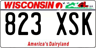 WI license plate 823XSK