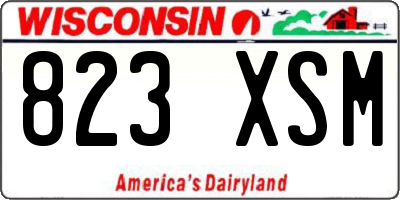 WI license plate 823XSM