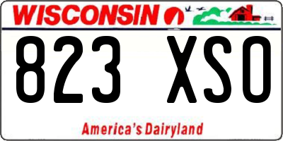 WI license plate 823XSO