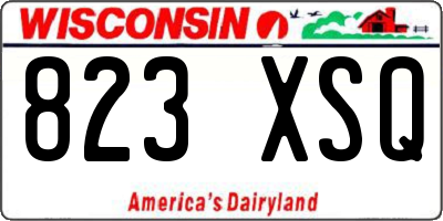 WI license plate 823XSQ