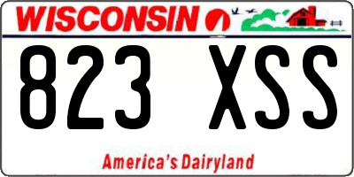 WI license plate 823XSS