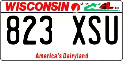 WI license plate 823XSU