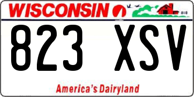 WI license plate 823XSV