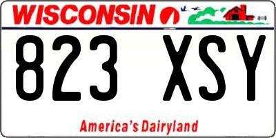 WI license plate 823XSY