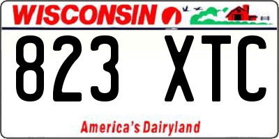 WI license plate 823XTC