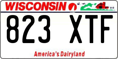 WI license plate 823XTF