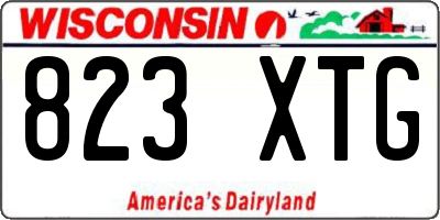 WI license plate 823XTG
