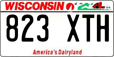 WI license plate 823XTH