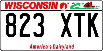 WI license plate 823XTK