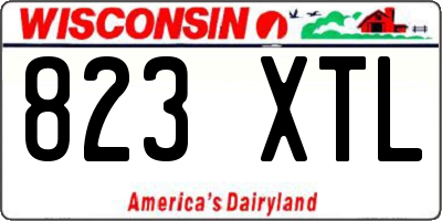 WI license plate 823XTL