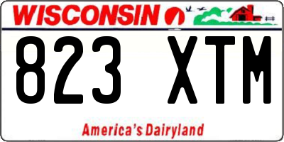 WI license plate 823XTM