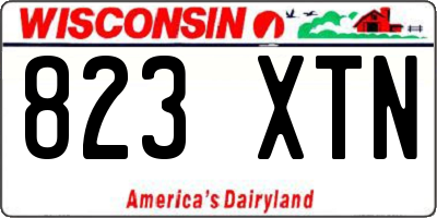 WI license plate 823XTN