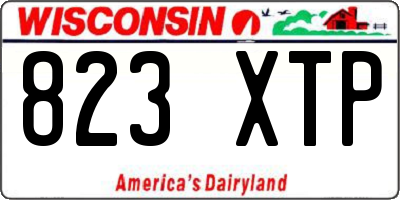 WI license plate 823XTP
