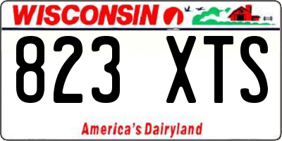 WI license plate 823XTS