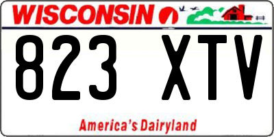 WI license plate 823XTV