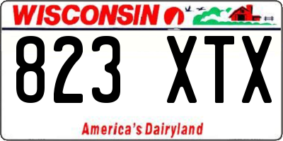 WI license plate 823XTX