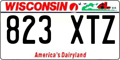WI license plate 823XTZ