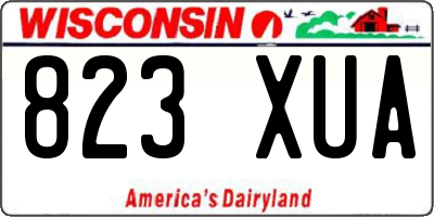 WI license plate 823XUA