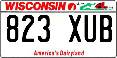 WI license plate 823XUB