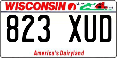 WI license plate 823XUD