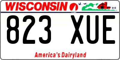 WI license plate 823XUE