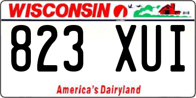 WI license plate 823XUI