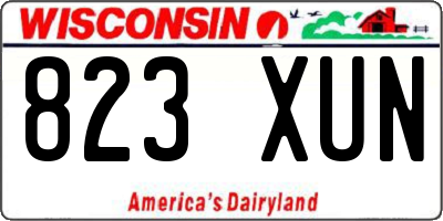 WI license plate 823XUN