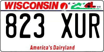 WI license plate 823XUR