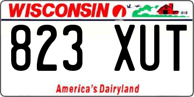 WI license plate 823XUT
